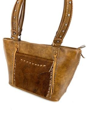 Trinity Ranch Hair-On Leather Concealed Carry Purse Handbag **READ**